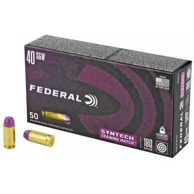 Federal Syntech Training Match 40 S&W 180gr TSJ 50-Round Box