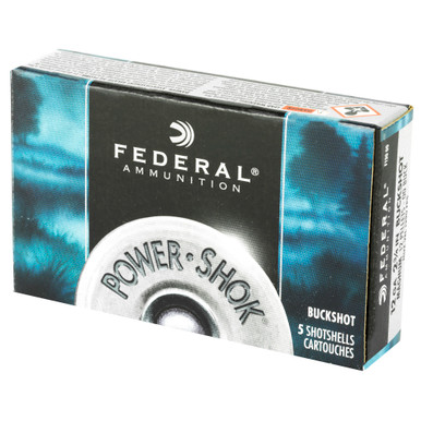 Federal PowerShok 00 Buck 12 gauge shotshells close-up view