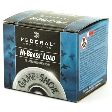 Federal Game-Shok Hi-Brass .410 shotshells detail view showing high-brass hull