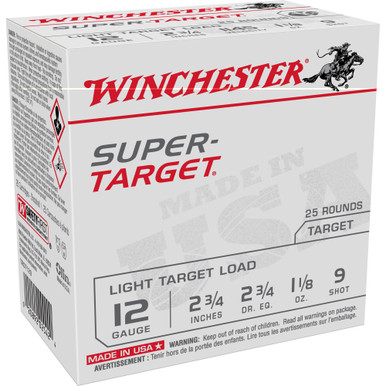 Winchester Super-Target 12 Gauge #9 Shot 25-Round Box