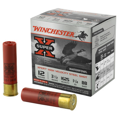 WINCHESTER SUPER-X STEEL HV - 12 GA - 3.5" - BB - 1 1/4 OZ - 25 RDS/BOX