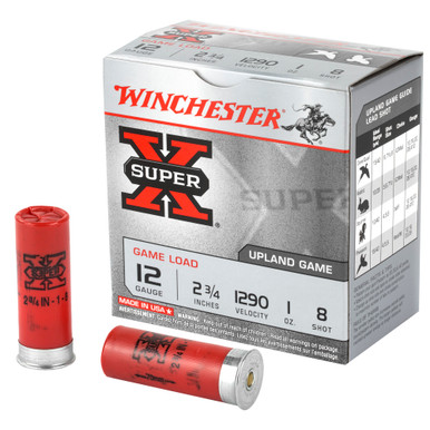 WINCHESTER SUPER-X - 12 GA - 2.75" - #8 - 1 OZ - 25 RDS/BOX
