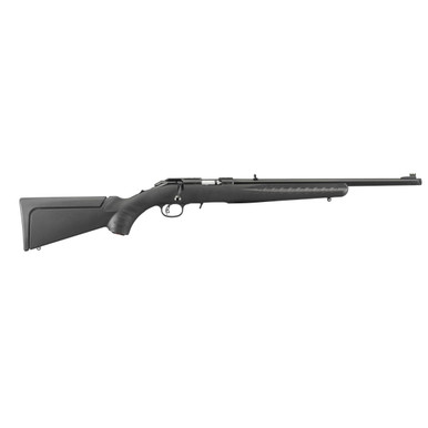 Ruger American Rimfire Compact 22LR bolt-action rifle in black with 18-inch barrel