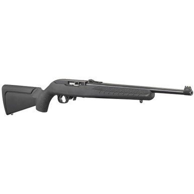 Ruger 10/22 Compact – close-up of receiver, extended magazine release, and rotary magazine