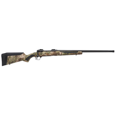 Savage 110 Predator bolt-action rifle in Mossy Oak Terra Gila camo with 24-inch barrel in .204 Ruger