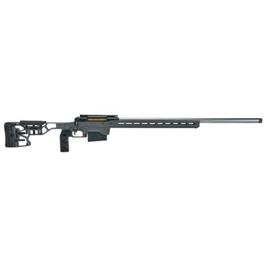 Savage 110 Elite Precision 338 Lapua Magnum 30-inch bolt-action rifle with MDT ACC chassis in gray