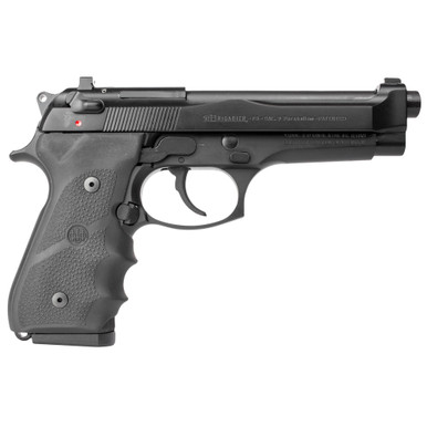 Beretta 92FS 9mm semi-automatic pistol with 4.9 inch barrel, matte black finish