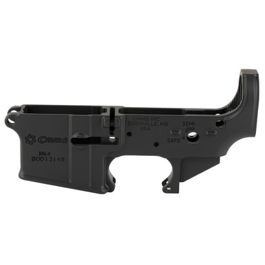 CMMG Mk4 AR-15 Stripped Lower Receiver in Armor Black finish, left side profile