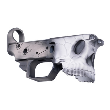 Sharps Bros Badlands Edition Stripped Lower Receiver - alternate angle showing engraving detail