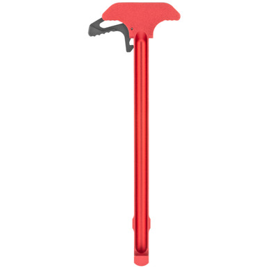 Strike Industries ARCH-EL AR-15 Charging Handle Extended Latch in Red – detail view