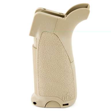 BCM Gunfighter Mod 2 FDE pistol grip showing storage compartment and trap door