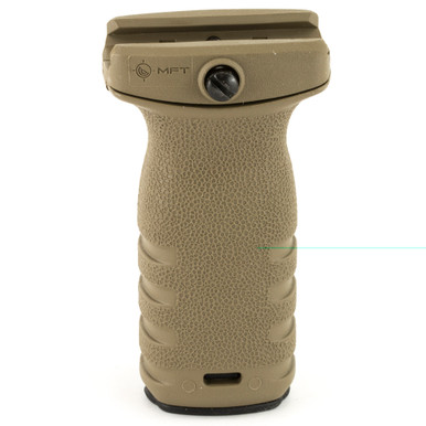 Mission First Tactical React Short Vertical Grip in Scorched Dark Earth - front view