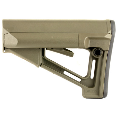 Magpul STR Carbine Buttstock OD Green – front three-quarter view