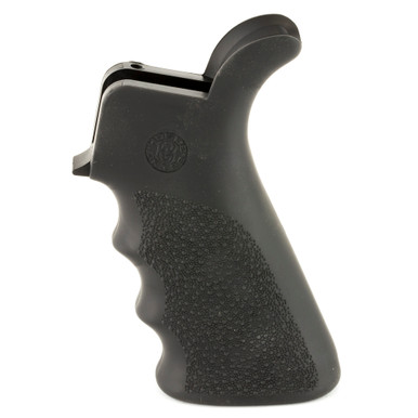 Hogue Beavertail AR/M16 Overmolded Pistol Grip in black, side profile view