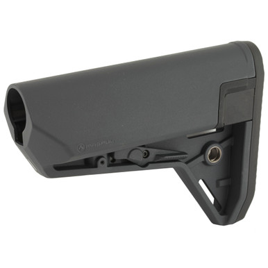 Magpul MOE SL-S Carbine Stock Mil-Spec Gray – rear angle showing butt-pad and QD socket
