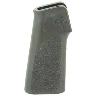 Hogue AR-15 15-Degree Pistol Grip Polymer Black Cobblestone – angle detail view