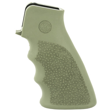 Hogue AR-15 M16 Overmold Rubber Pistol Grip OD Green front view