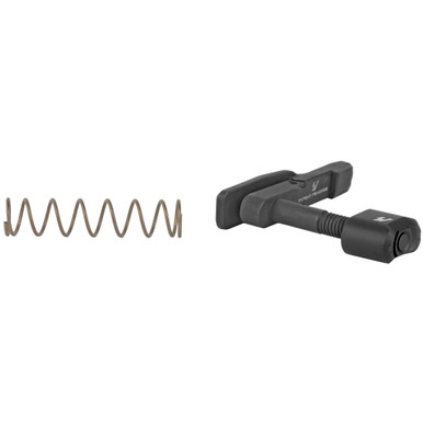 Strike Industries Ambi Magazine Release AR-15 – installed angle view showing paddle and button