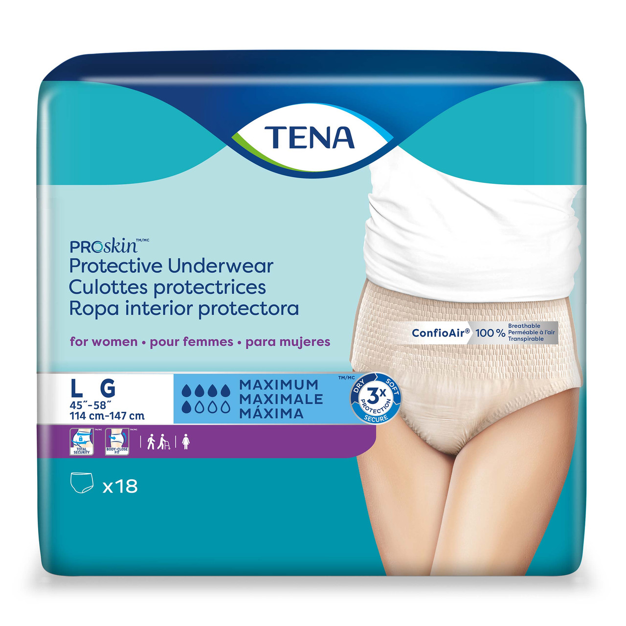 Unisex Panties - TENA ProSkin™ - Plus Absorbency - Fully Breathable