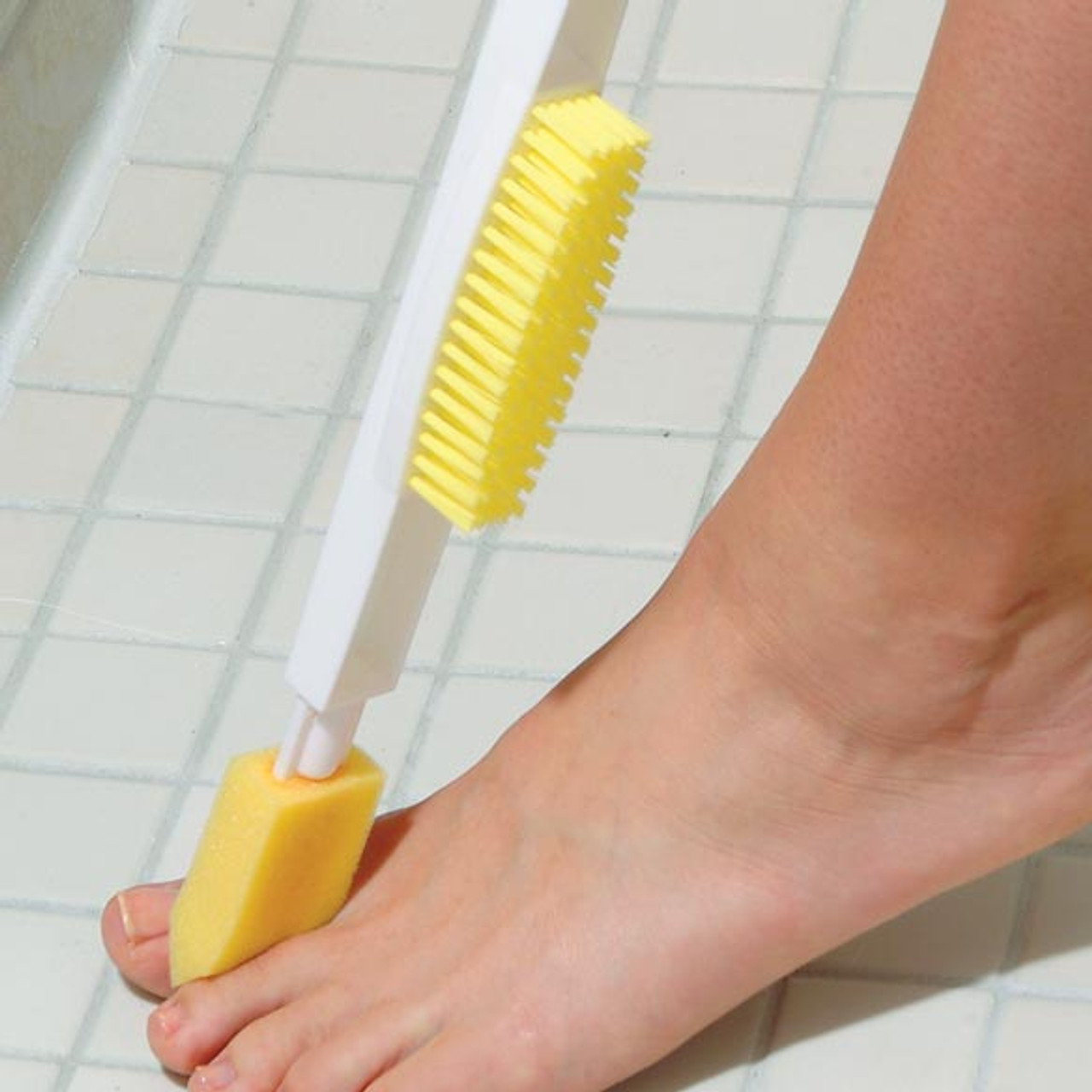 Long Handled Toe Washer and Foot Brush - Clean Between Toes Brush