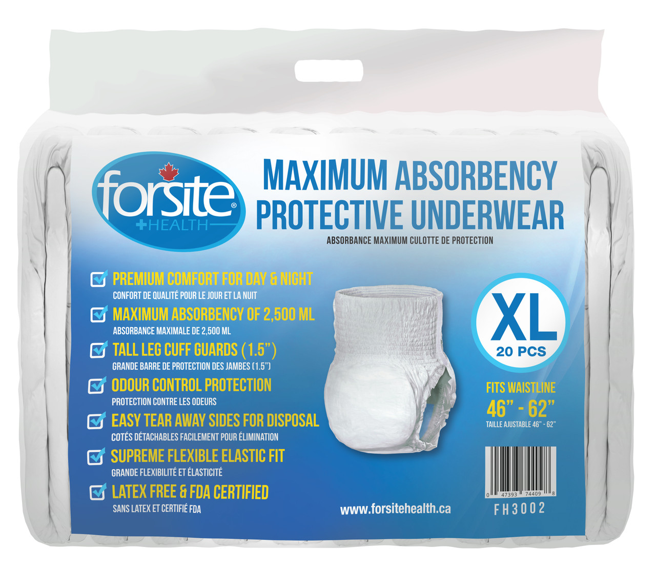 Adult Incontinence Underwear - Maximum Absorbency Disposable Pull Up  Diapers for Women & Men, 10 Count, Medium : Health & Household 