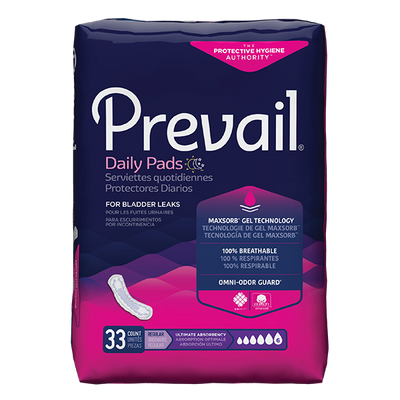 PREVAIL BLADDER CONTROL PAD MAXIMUM ABSORBENCY LONG 13" 