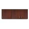 Clinton 8266 66" Wall Cabinet with 3 Doors Dark Cherry