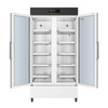 Medical Vaccine Refrigerator for Pharmacy and Laboratory with Multi-Level Emergency Alarms, UL-Listed in White Doors Open