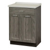 Clinton 8821-AF Fashion Finish, Molded Top Treatment Cabinet w/2 Doors and 1 Drawer Metropolis Gray