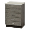 Clinton 8805-AF Fashion Finish, Molded Top Treatment Cabinet w/5 Drawers