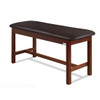 Clinton 100 Flat Top Classic Series Straight Line Treatment Table. Dark Cherry Wood Finish | Exam Tables Direct