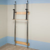 Clinton 3-3307 Wall Mounted Folding Parallel Bars folded view