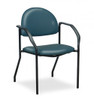 Clinton C-50F F-Series Black Frame Chair with Arms slate blue