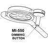 Bovie MI 550 XLDE-CM Ceiling Mounted LED series light dimming button