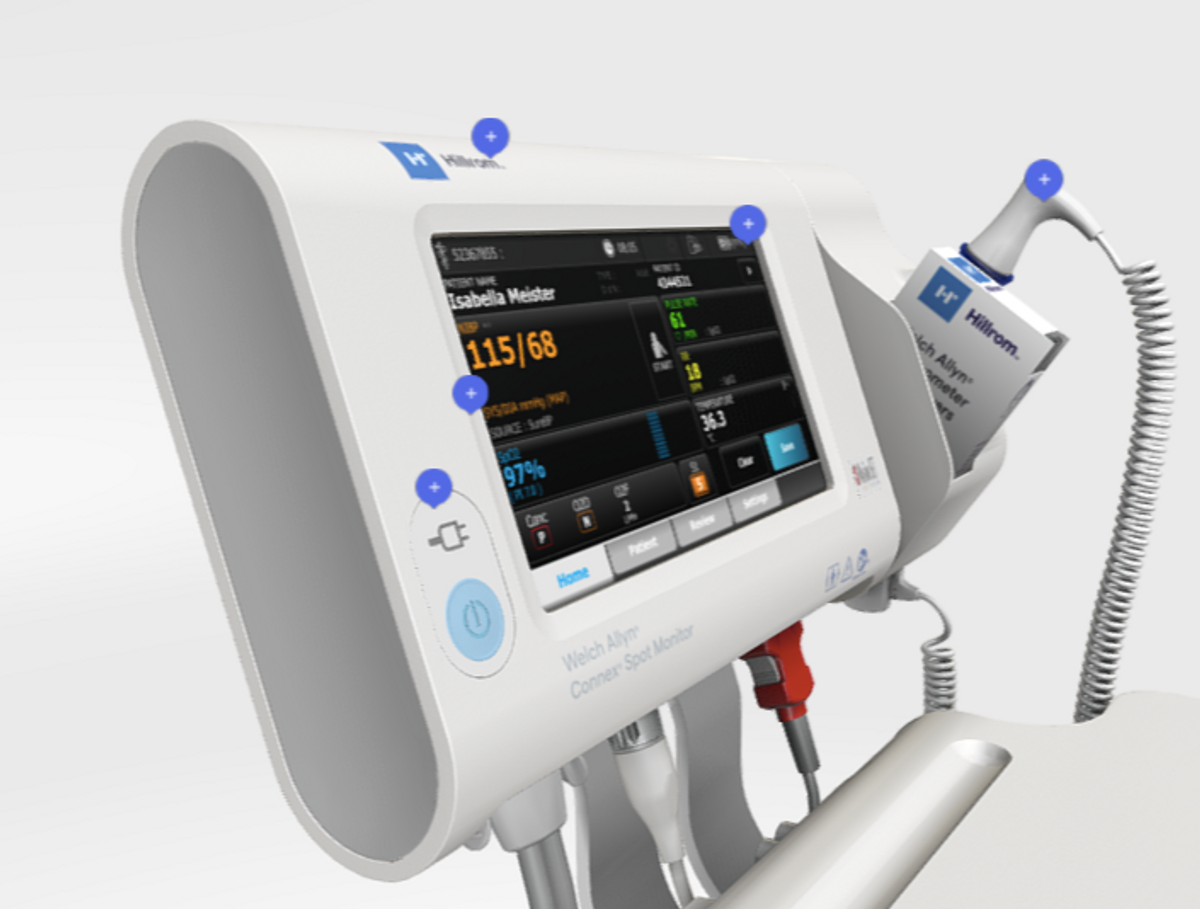 Baxter Welch Allyn Braun 74CE-B Covidien ThermoScan | Thermometer Non-invasive Monitor Exam Spot SureBP Connex Direct Blood Tables with 6000 Ear Pressure, PRO SpO2