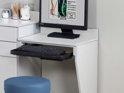 パソコンデスク Clinton 079c Computer Station Wall Mounted Desk with One Leg