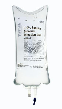Baxter 2B1324X 0.9% Sodium Chloride Injection, USP, 1000 mL VIAFLEX Plastic Container