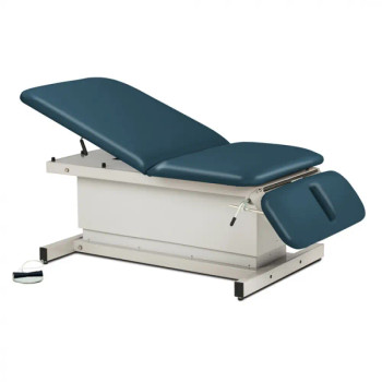 Clinton 84438 Bariatric, Extra Wide, Shrouded Power Table with Adjustable Backrest & Drop Section Slate Blue