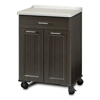Clinton 8921-AF Fashion Finish, Mobile Treatment Cabinet with 2 Doors and 1 Drawer Twilight