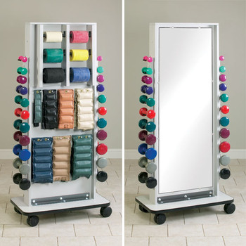 Clinton 7121 Mobile Mirror Cuff Band & Dumbbell Rack