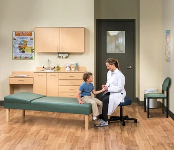 School Nurse/Pediatric Ready Room w/wood legs