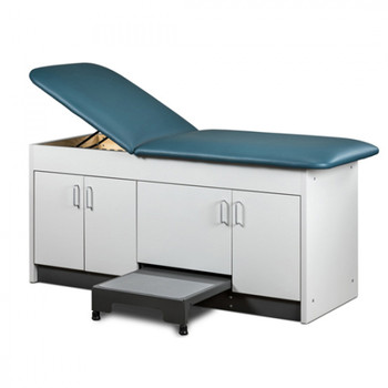 Clinton 9704 Step-Up Table with 4-Doors with step, part of Exam Tables Direct's collection of Clinton Medical equipment