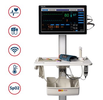 Schiller DS-20 0A.800005 Diagnostic Station - 3 Lead ECG mounted