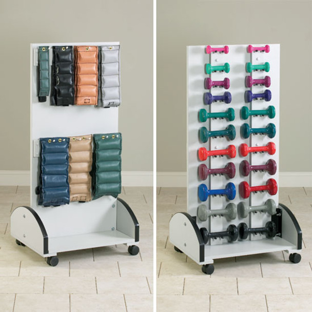 Clinton 7027 Mobile Cuff Weight and Dumbbell Rack