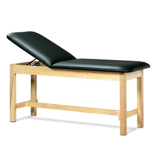 5050 Classic Series Treatment Table with H-Brace. Natural Wood Finish | Exam Tables Direct