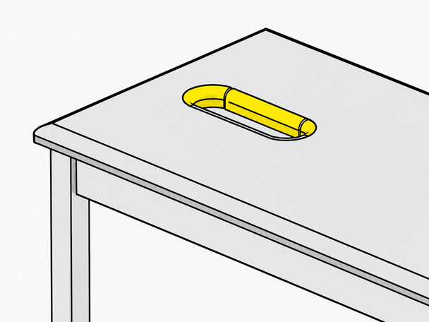 Hausmann Medical Exam Table Nose Cutout