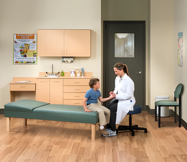 School Nurse/Pediatric Ready Room w/wood legs