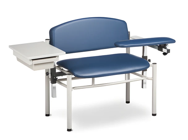 Clinton 6069-U Wide Blood Draw Phlebotomy Chair with Drawer