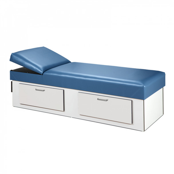 Clinton 3713-16 Upholstered Apron Couch with Double Drawer Storage, part of Exam Tables Direct's collection of Clinton Medical equipment