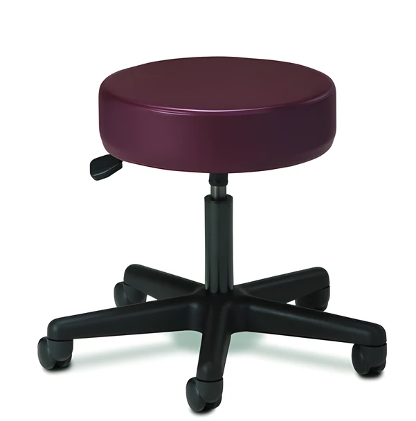 Clinton 2135 Black Base, 5-leg, Pneumatic Physician Stool burgundy, part of Exam Tables Direct's collection of Clinton Medical equipment